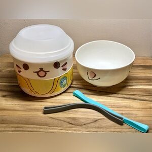 2/$10 BANANYA Banana Cat Character Food Storage Set *Flaw* Kitschy Containers